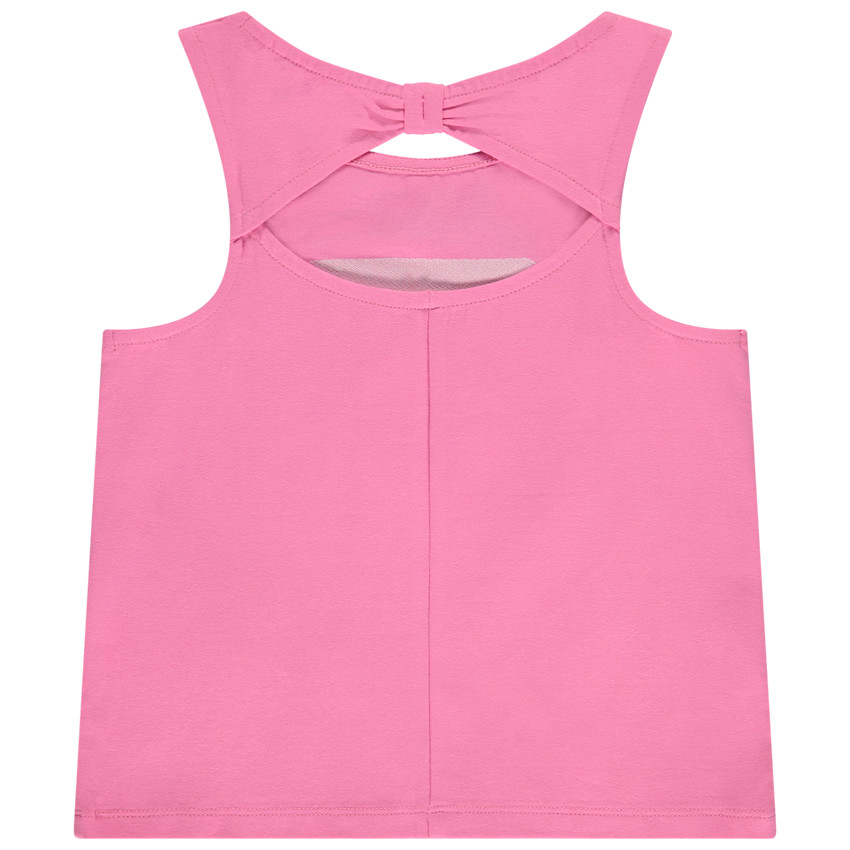 Mouwloos T-shirt met ananasprint en open rug voor meisjes 