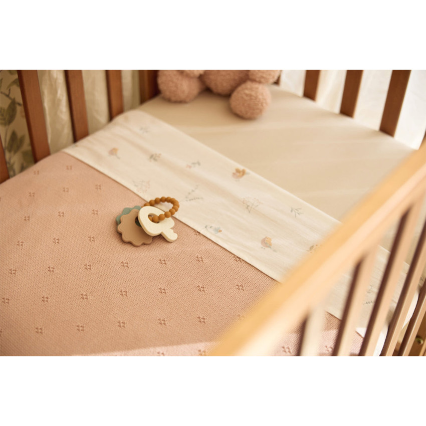 Deken wieg 75x100cm Cosy Knit Wild Rose 