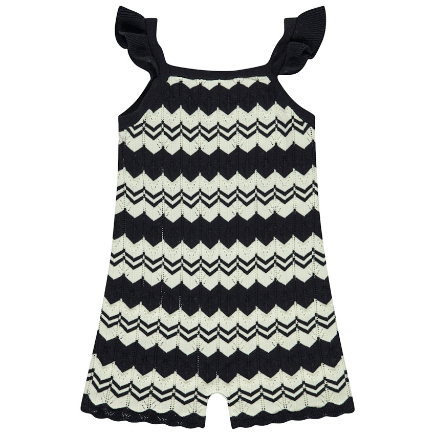 Korte jumpsuit in gaas met fantasie motieven voor meisjes 