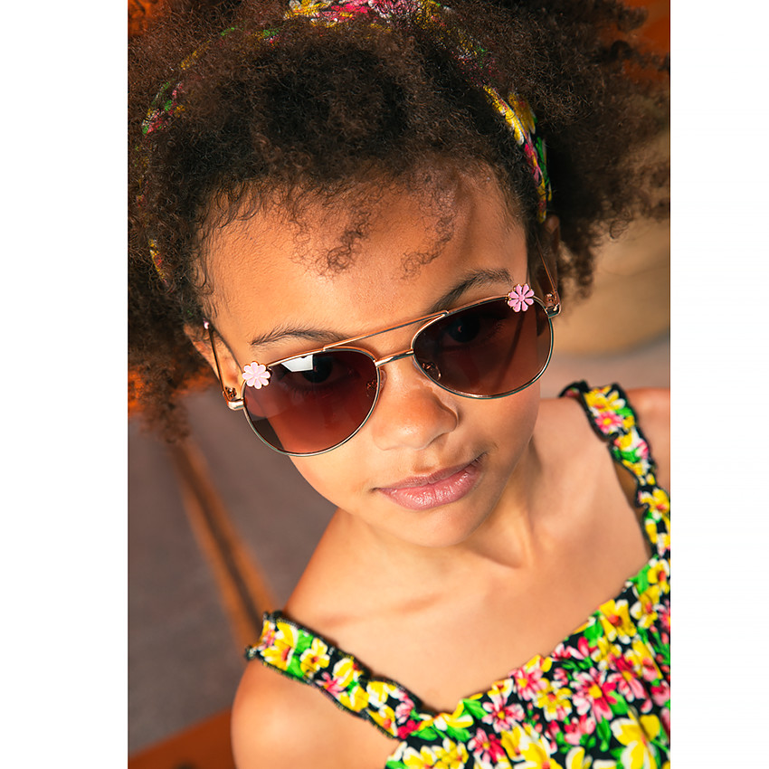 Top court imprimé fleuri pour fille  