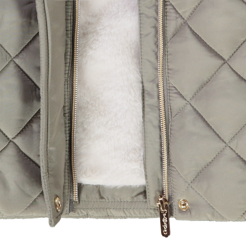 Doudoune matelassée à capuche amovible pour fille 