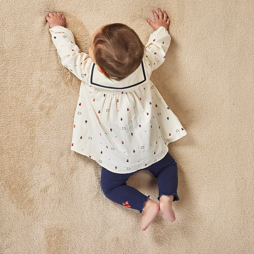 Ensemble avec tunique longue à col marin pour bébé fille 
