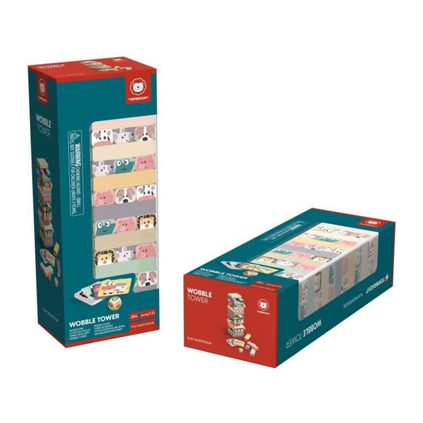 Tour à bascule aux motifs d'animaux 3ans+ 