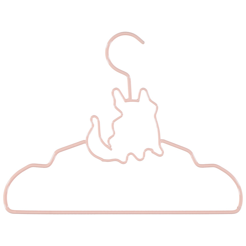 Lot de 4 cintres en métal forme chat 