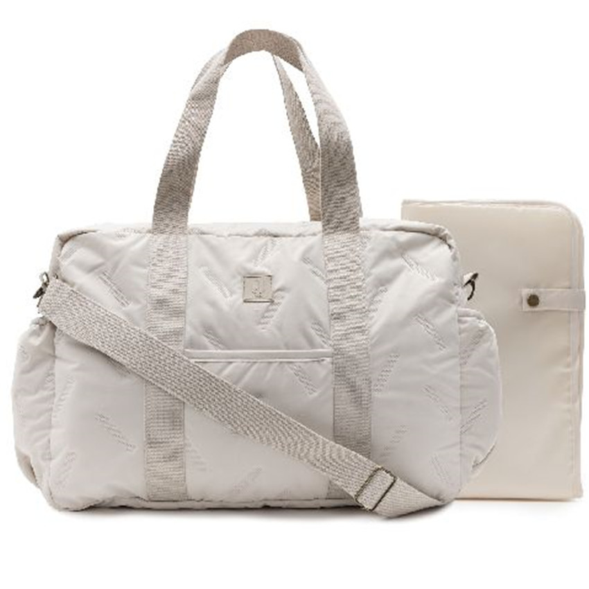 Sac à langer avec matelas à langer - Sand - Embossed Lily 