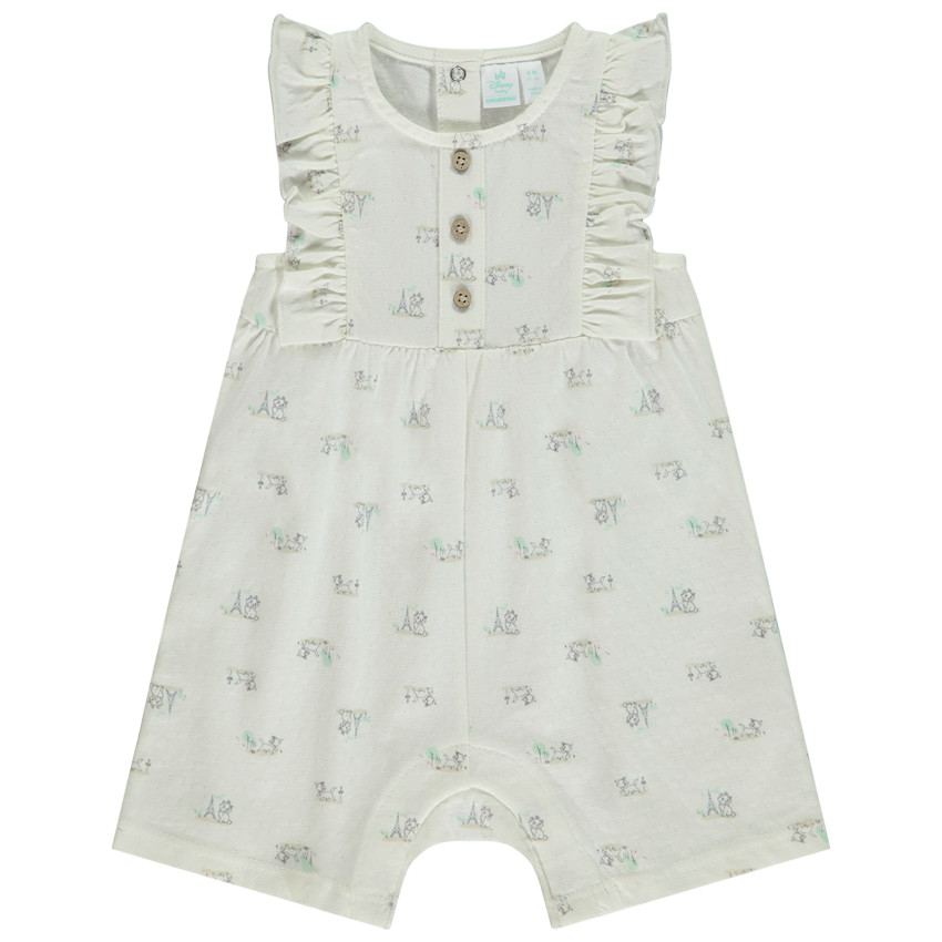 Combishort en maille pointel imprimé Marie Disney pour bébé fille 