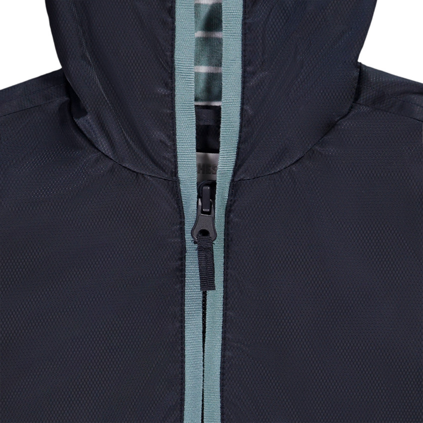 Gestreept windjack van gerecycled polyester met kap voor jongens 