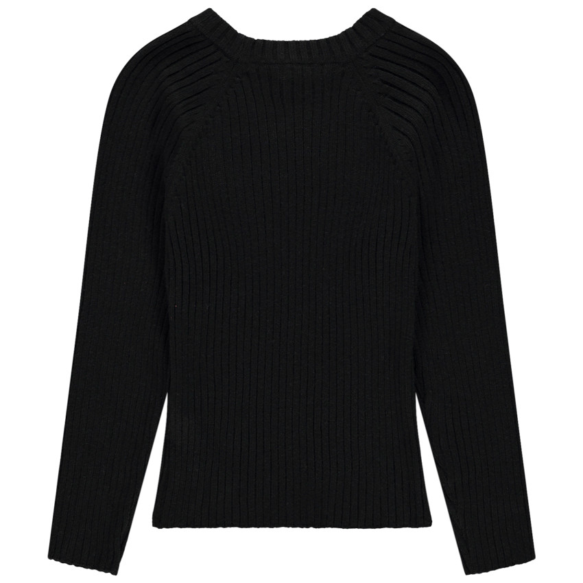 Trui met pailletten borduur voor meisjes in gebreid effen stijl 