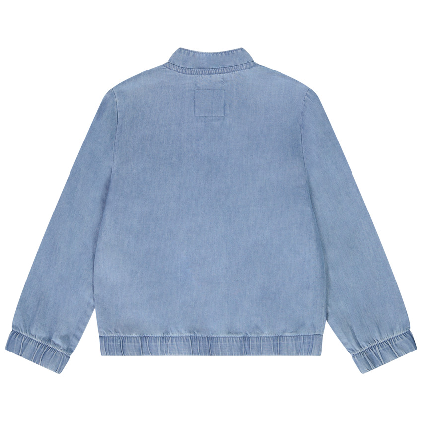 Bombers forme teddy effet jean avec volants pour fille 