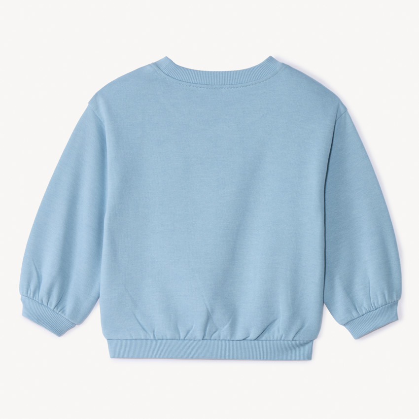 Oversized fleece sweatshirt voor babyjongens met print 