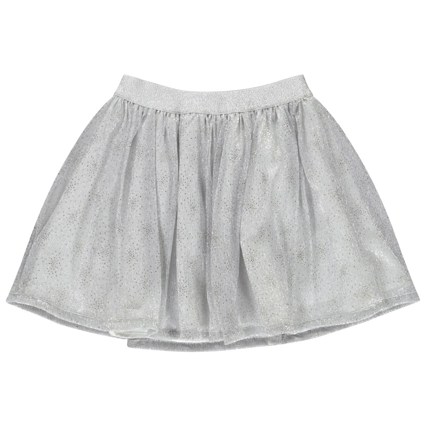 Rok skater in zilveren gaas voor meisjes 