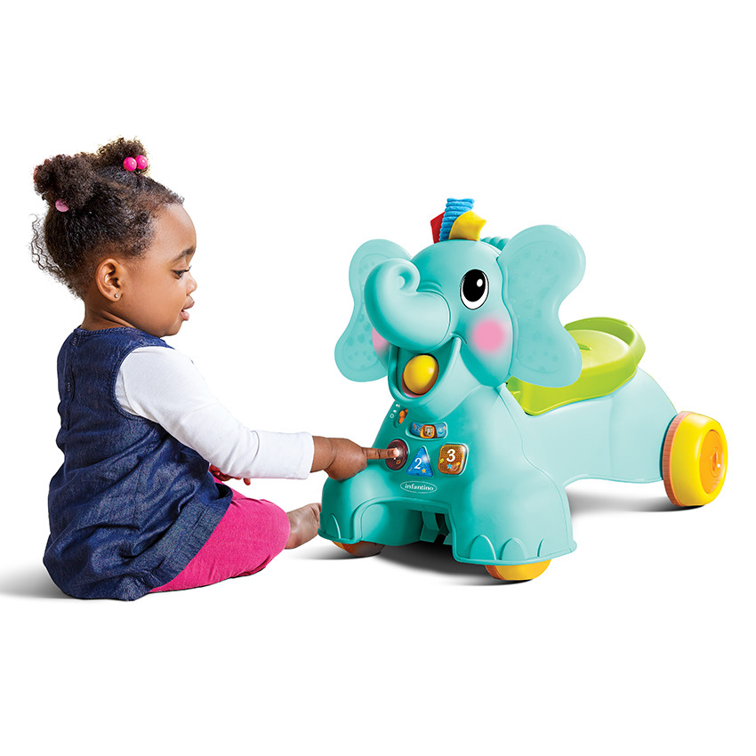 Senso l'Eléphant 3 en 1 porteur et ramasseur de balles - Sit, Walk and Ride Elephant 