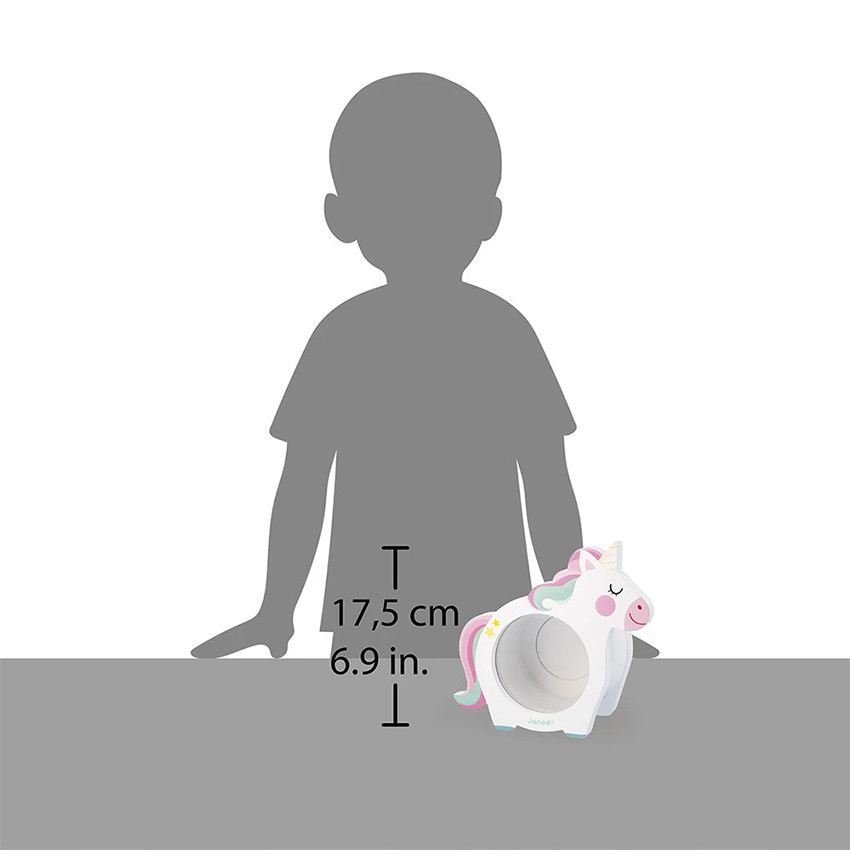 Tirelire en bois Licorne 