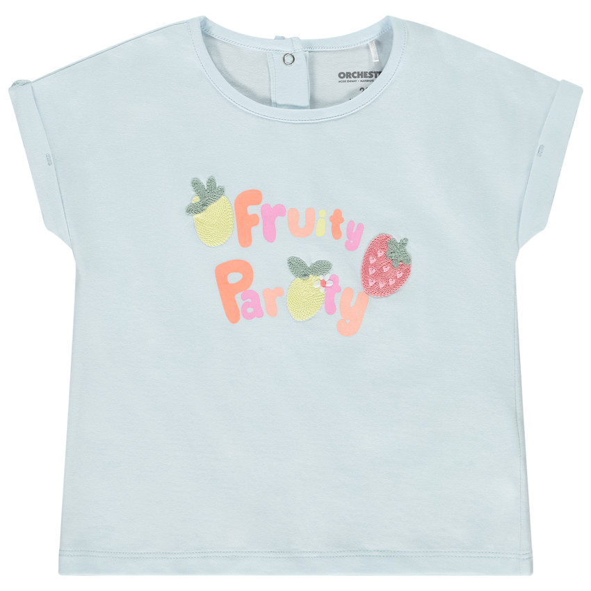 T-shirt met korte mouwen in doosvorm voor meisjes 