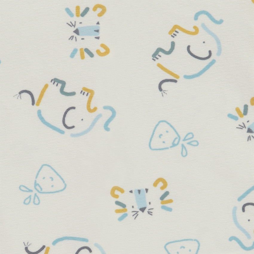 Ensemble salopette + t-shirt imprimé éléphants pour bébé garçon 