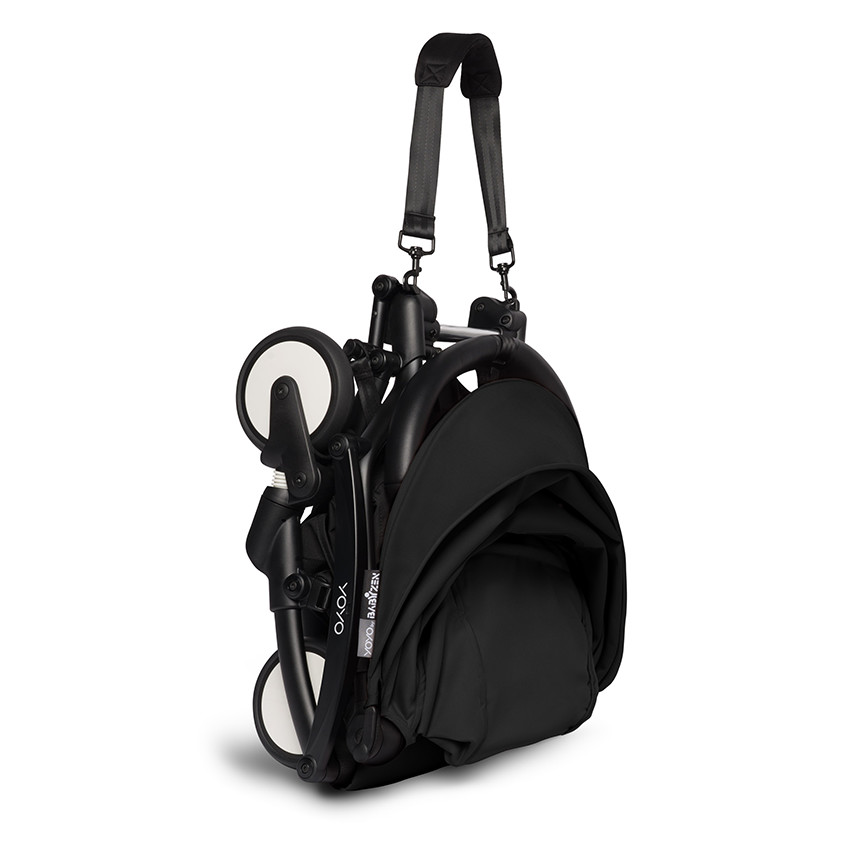 Volledige kinderwagen YOYO² nieuwe 0+ en 6+ pack zwart onderstel - Zwart 