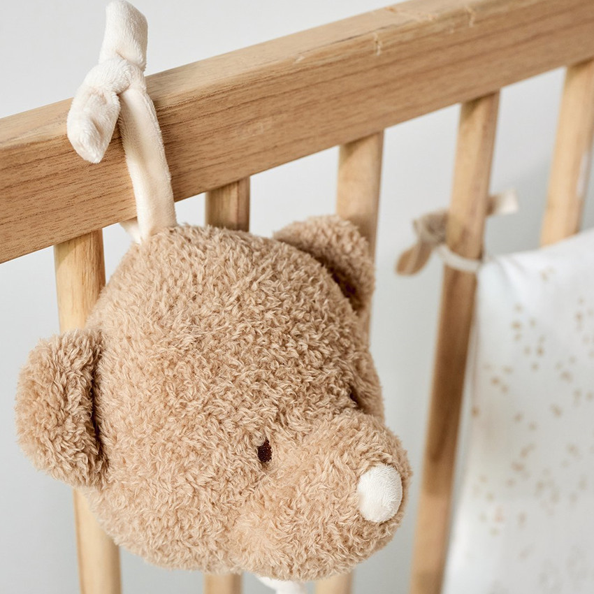 Peluche musicale - Ours Teddy - Caramel - 16 cm 