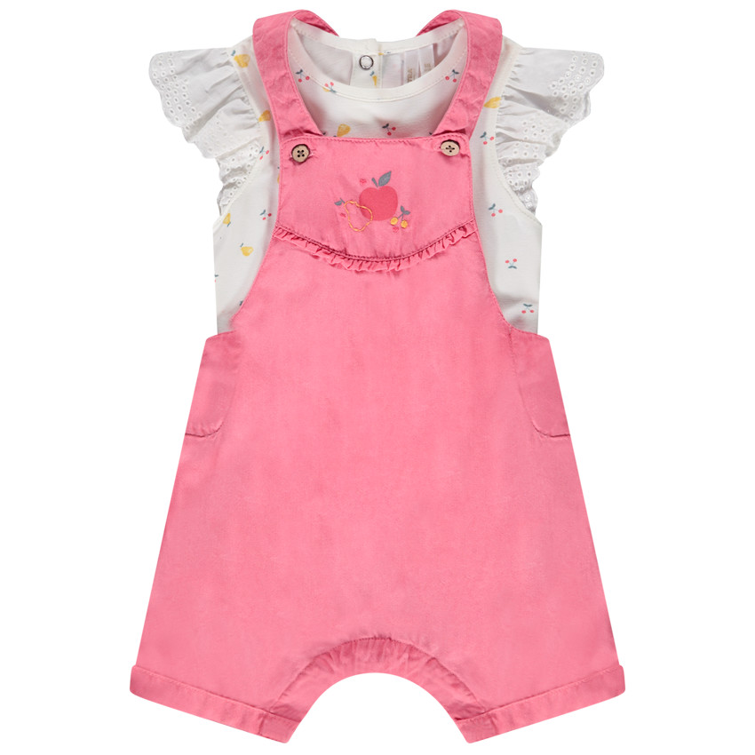 Set van 2 stukken met korte salopette voor meisjes 