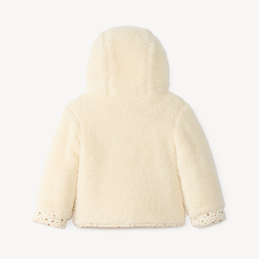 Sherpa jas voor meisjes met capuchon 