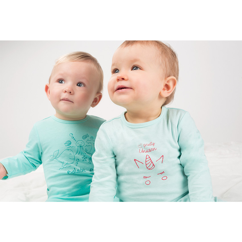 Dors-bien en jersey avec animaux aquatiques printés 