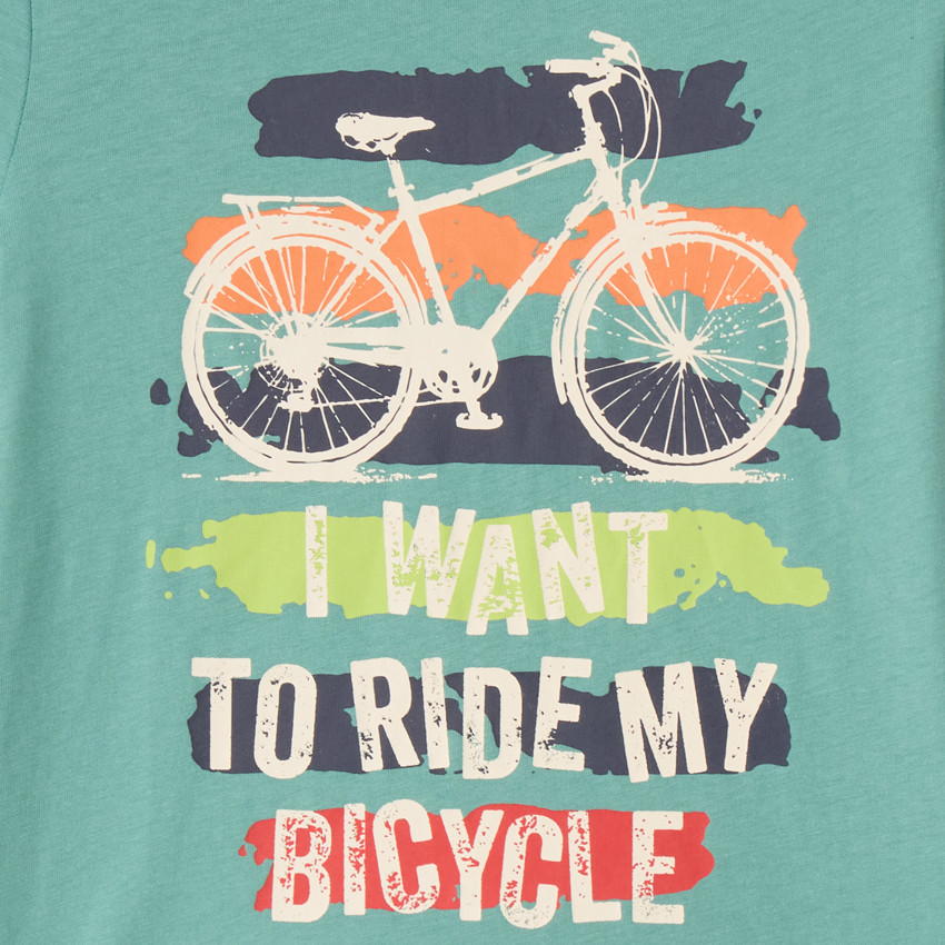 T-shirt met korte mouwen voor jongens met print 