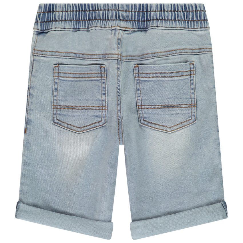 Bermuda jeans met elastische taille voor jongens 