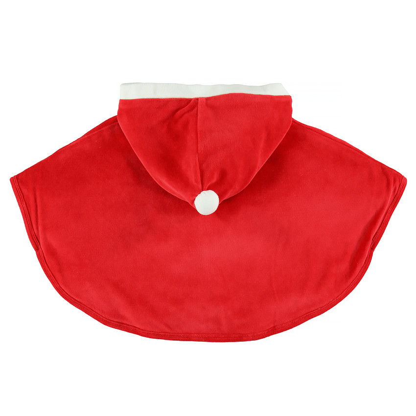 Cape van velours in kerststijl 