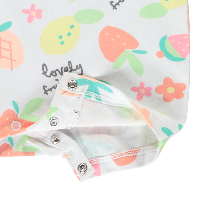 Lot de 4 combinaisons courtes fantaisies pour bébé fille  