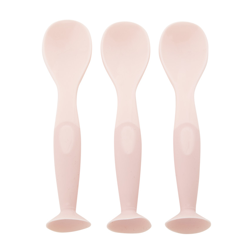 Lot de 3 couverts à ventouse Yummix rose 