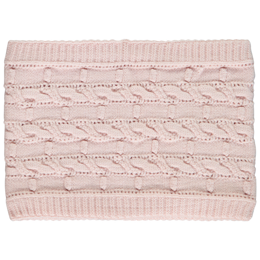 Snood uni en tricot fantaisie avec doublure sherpa pour fille 