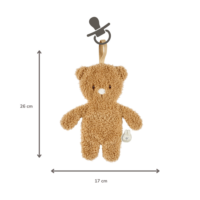 Attache sucette Doudou Ours Teddy Bouclette 