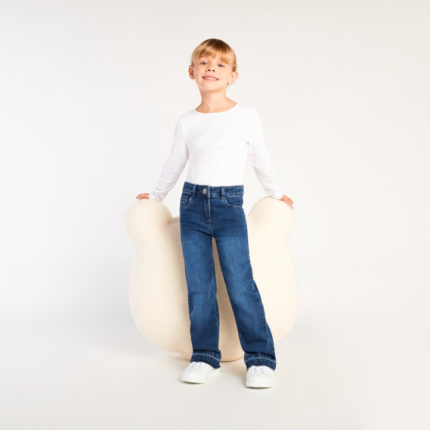 Jean en denim coupe évasé pour fille 