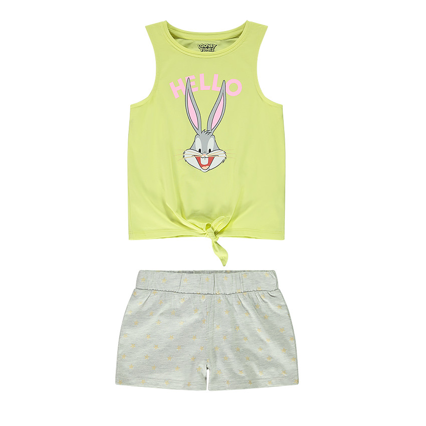 Pyjama 2 pièce débardeur + short Bugs Bunny pour fille 