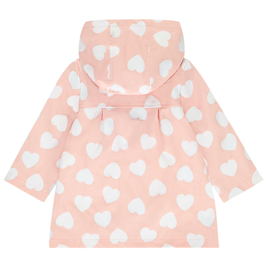 Meerkleurige regenjas met hartjesprint voor meisjes 