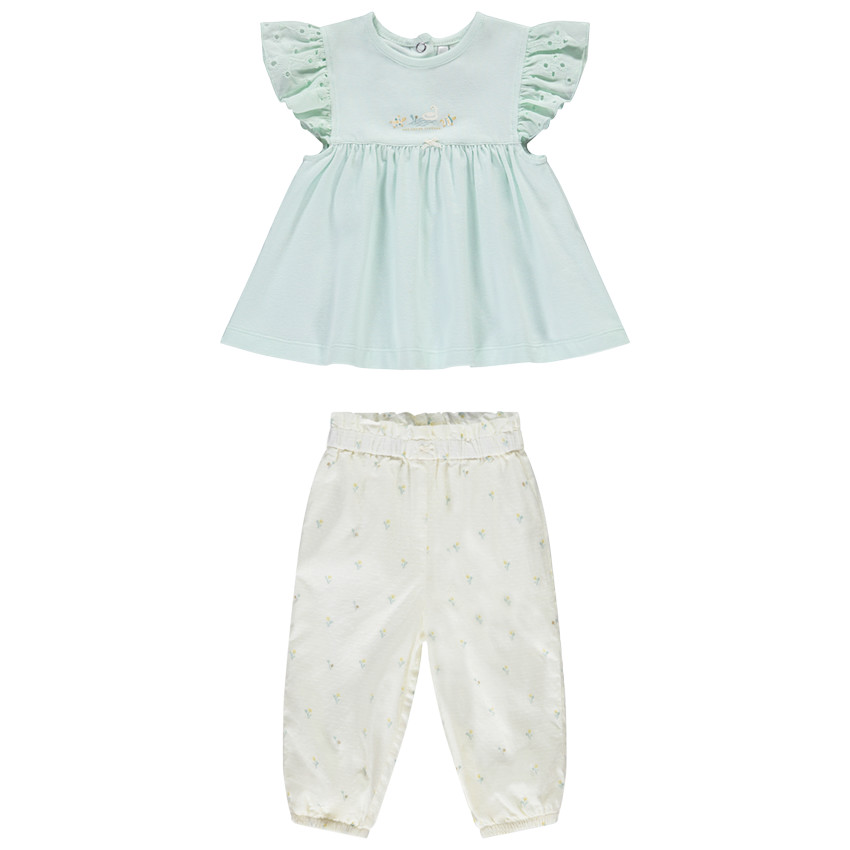Ensemble jogging + Tuniek fantasie voor baby meisje 