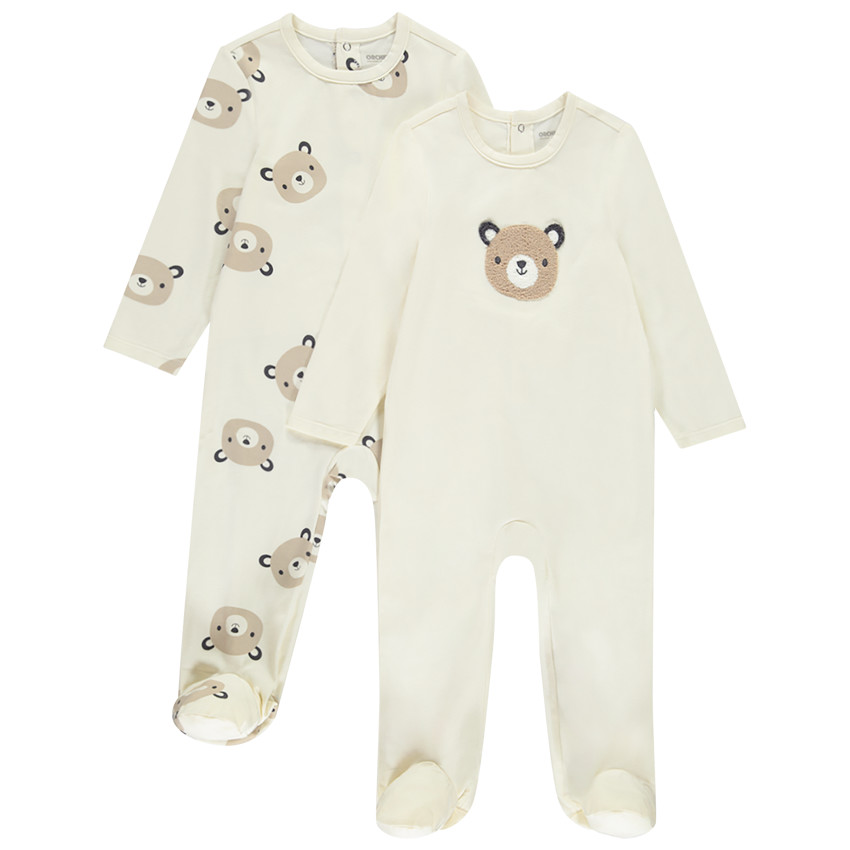 Lot de 2 dors-bien ourson pour bébé avec ouvertures différentes selon l'âge 