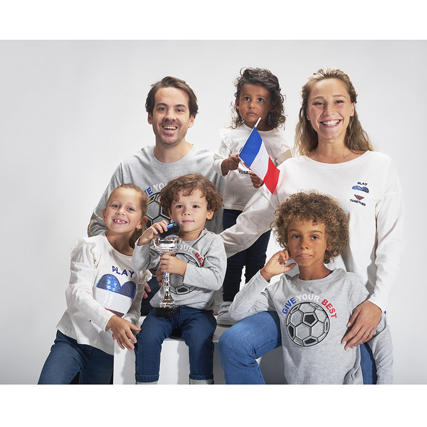 T-shirt voor volwassenen met lange mouwen en pailletten 