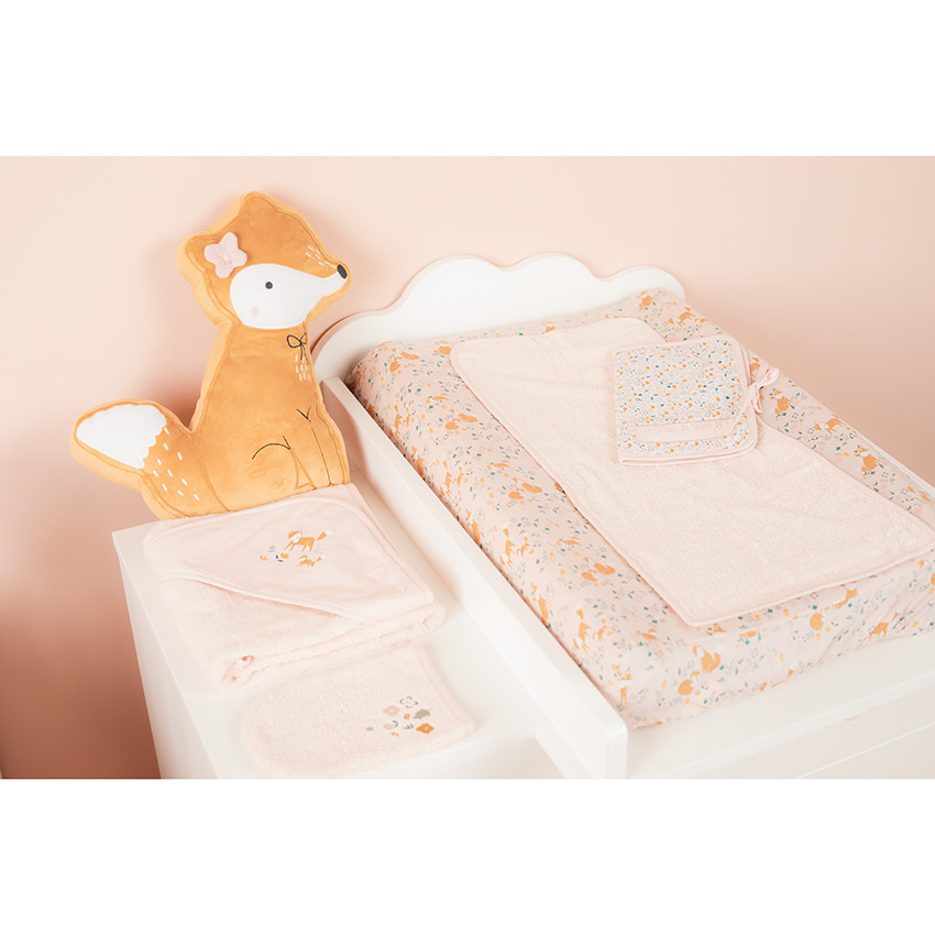 Coussin forme renard en velours 