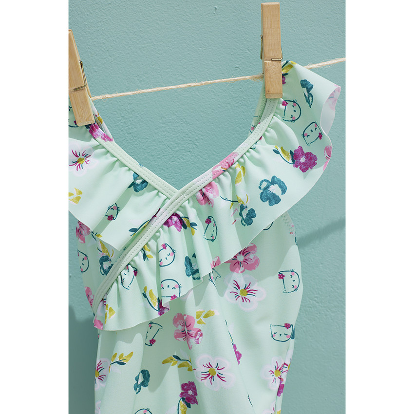 Maillot de bain 1 pièce imprimé fantaisie pour bébé fille 