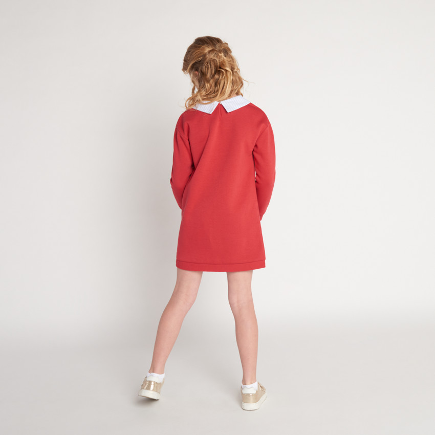 Fantasiejurk van fleece met hemdkraag voor meisjes 