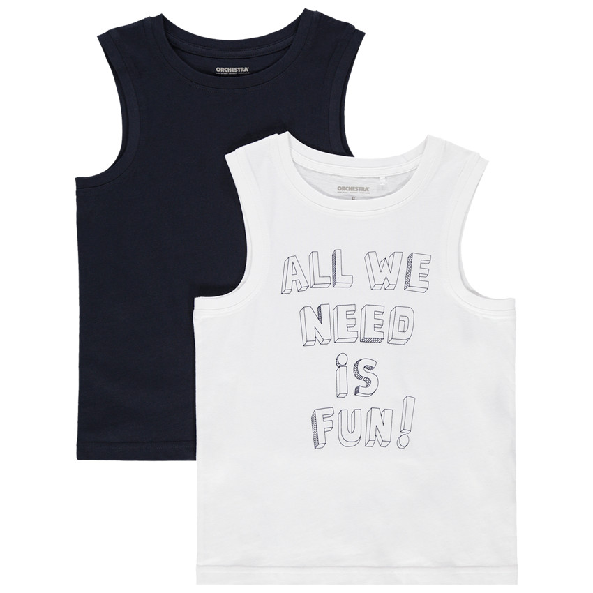 Débardeur en coton bio uni / à message printé 