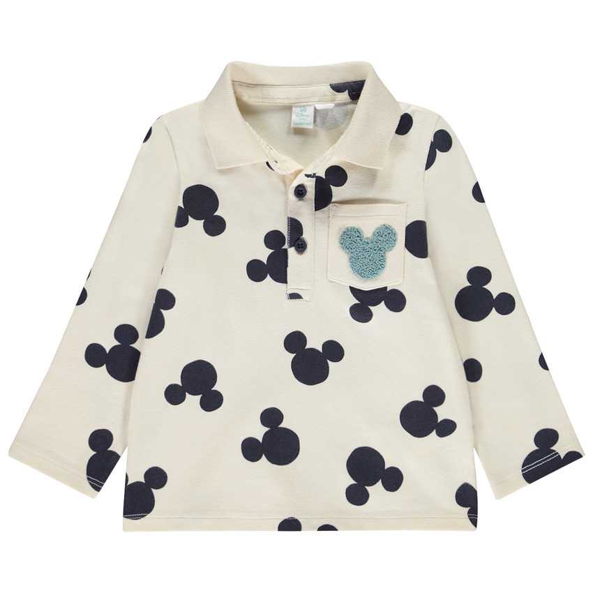 Polo manches longues imprimé Mickey Disney pour bébé garçon 