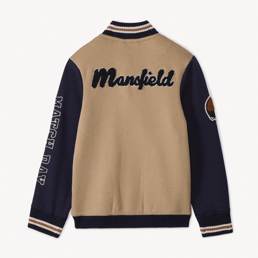 Teddyvest in fleece met American footballmotief voor jongens 