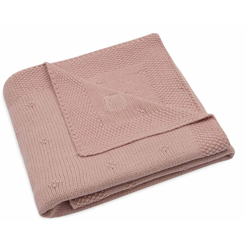Deken wieg 75x100cm Cosy Knit Wild Rose 