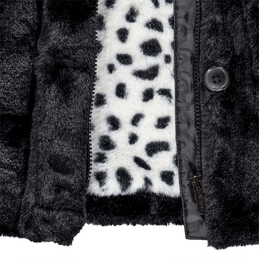 Jas met kap in sherpa met sherpa voering voor meisjes 