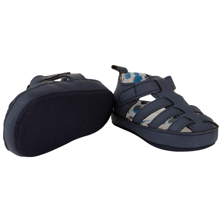 Sandalen met klittenband en bedrukte voering voor babyjongen 