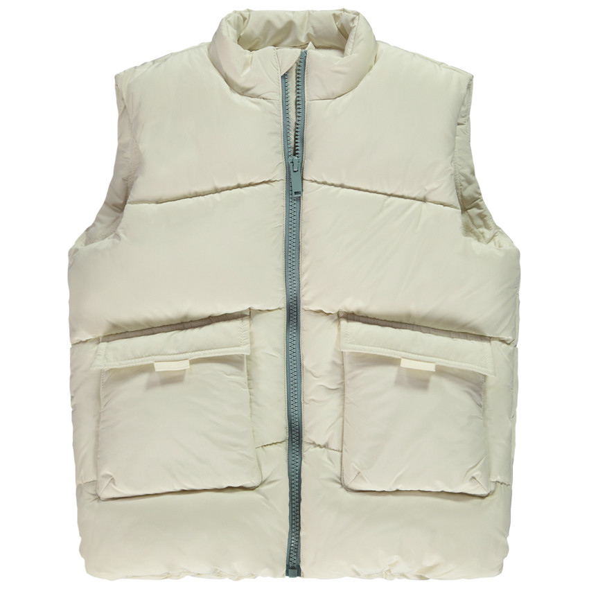 Mouwloze donsjas gevoerd met microfleece voor jongens 