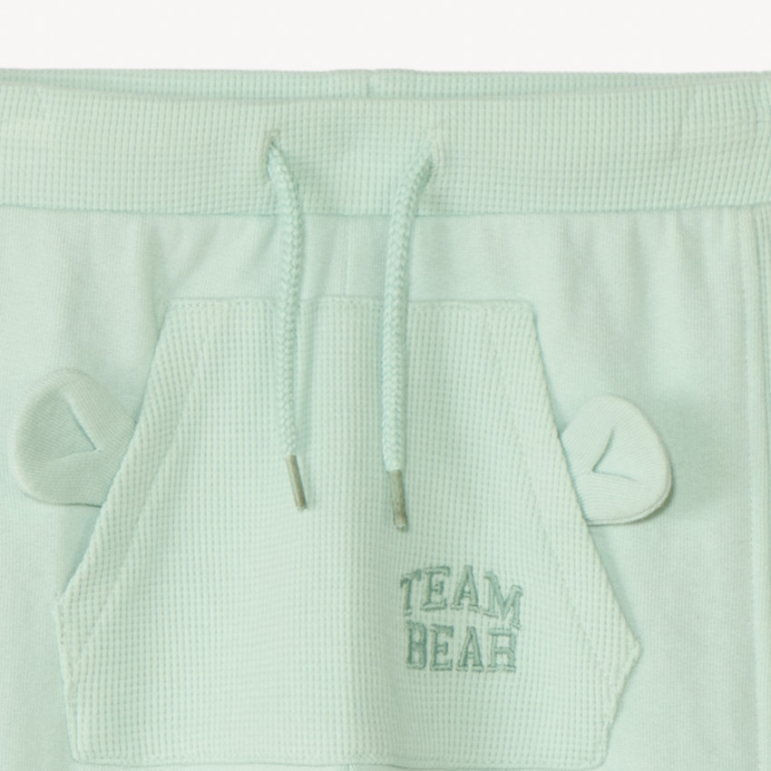 Jogging van unicolor fleece en honingraat voor babyjongens 