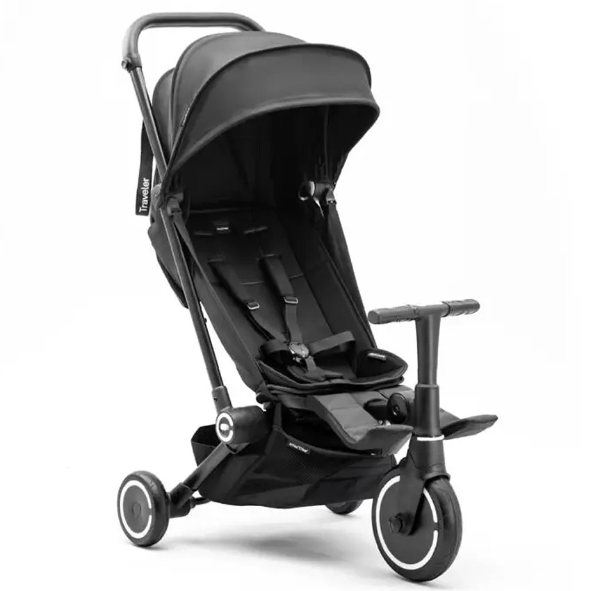Poussette et Tricycle Traveler ultra compacte  Noir 
