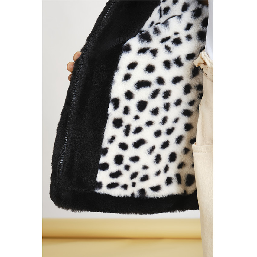 Jas met kap in sherpa met sherpa voering voor meisjes 